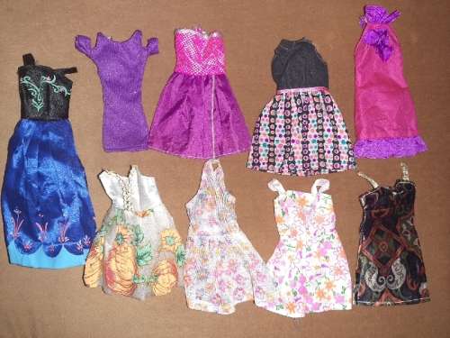 9 x Barbie Doll Dresses