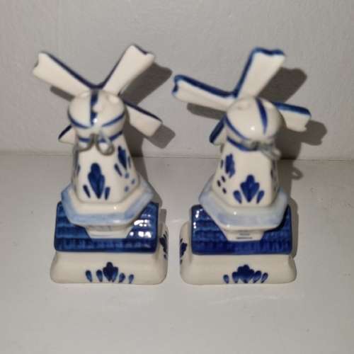 Delft Windmill Shaped Salt and Pepper Set