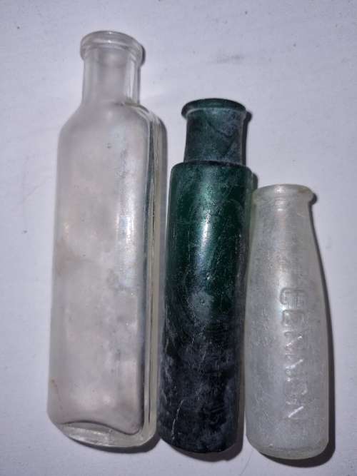 3 x Vintage Glass Bottles