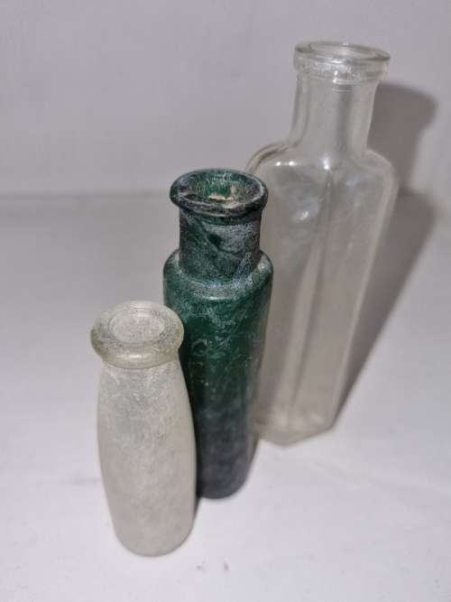 3 x Vintage Glass Bottles