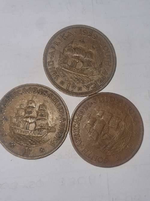3 x 1D  Penny - 1936, 1048, 1959