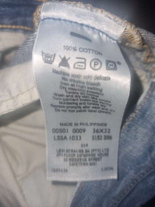 Mens Original Leiv's 501 Limited Edition Jeans - Size 36x32 - See pictures for condition