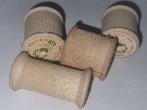4 x Vintage Wooden Cotton Reels