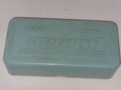 Vintage 1960's Deluxe Zigzag Attachment Sewing Machine box with some parts inside - see pictures