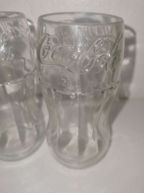 4 x Upcycled Coca cola bottles made into glasses