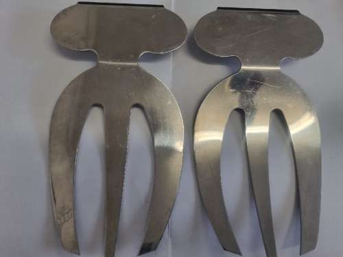 Pair of Stainless Steel Salad Servers / Salad Hands