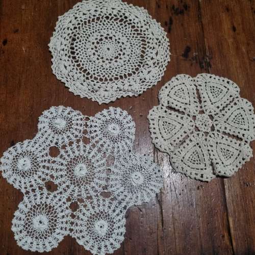 3 x Beautiful Finely Crochet Doilies