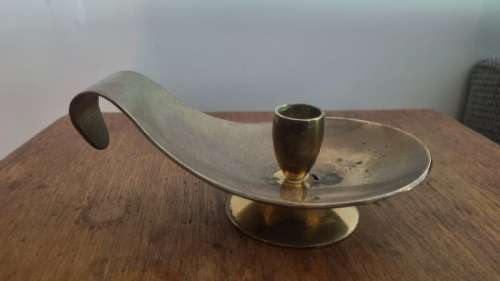 Vintage Solid Brass Candle Holder