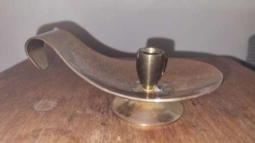 Vintage Solid Brass Candle Holder