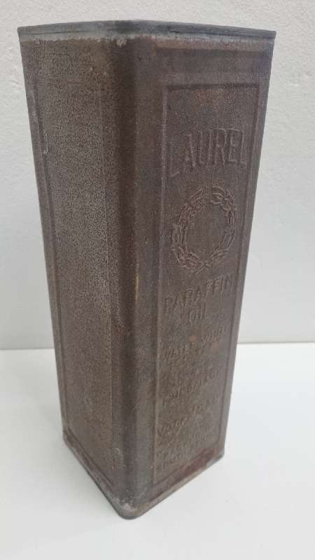 Vintage Laurel Paraffin Oil Tin - HMP Gallon - Packed in South Africa - Rare Find!!!
