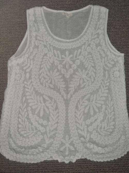Beautiful Old Khaki Top - Size 10 - 100% Cotton