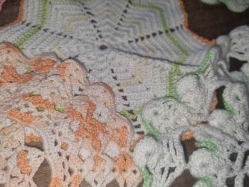 7 x Colorful Crochet Doilies
