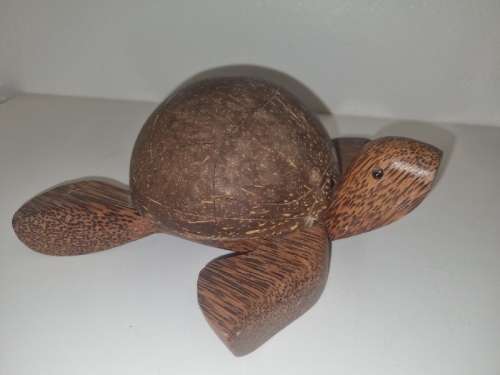 Beautiful Wooden Turtle Shaped Ashtray - Coconut shell