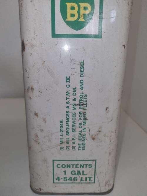 Vintage BP 1 Gallon Tin