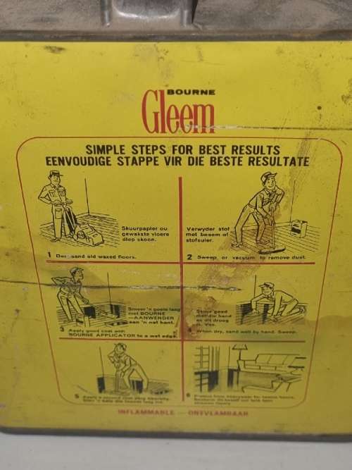 Vintage Yellow Bourne Gleem Tin - Gallon / Gelling