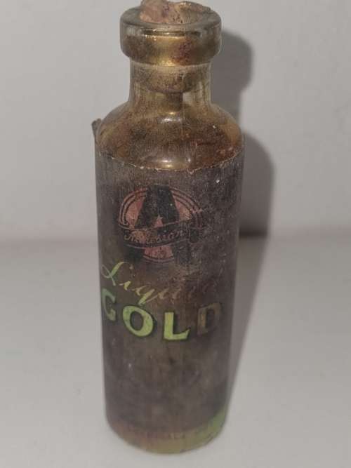 Vintage Liquid Gold bottle - 9cm