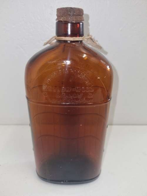 Vintage Mellow-Wood Brandy Bottle - Medical Reserve