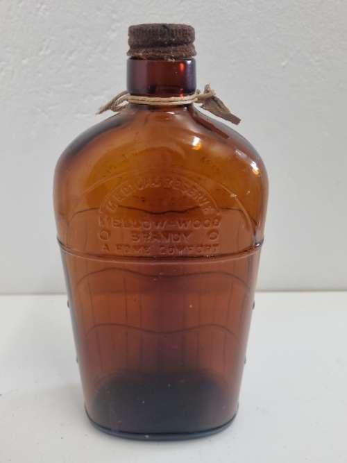 Vintage Mellow-Wood Brandy Bottle - Medical Reserve