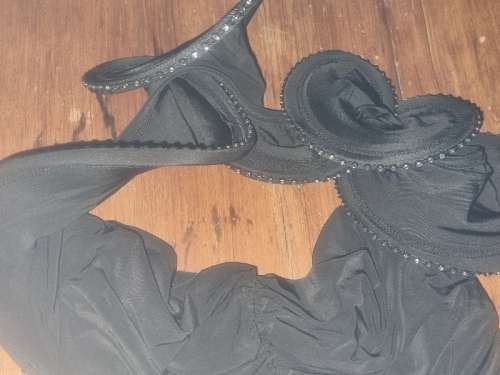 Beautiful Black top with interesting collar detail - Size S