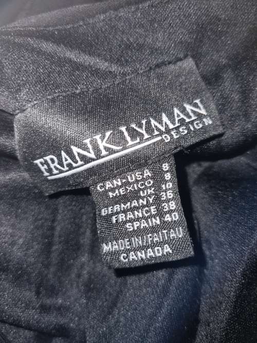 Black One Shoulder Frank Lyman Dress - Size UK 10 (Will fit SA 34)  Designer Dress