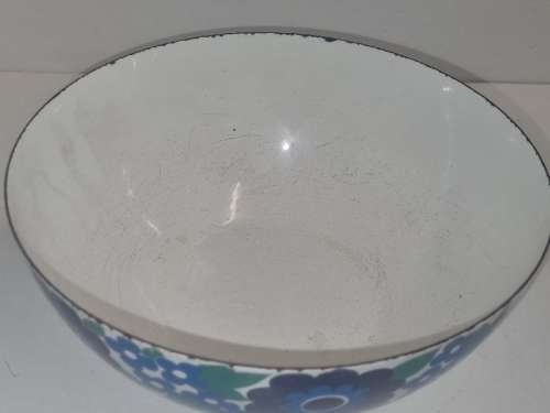 Large Vintage Finel Enamel Bowl - Made in Finland