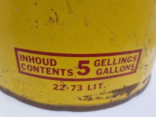 Vintage Shell Windmill Oil 5 Gallon Tin - Shell Windpompolie - 5 Gellings