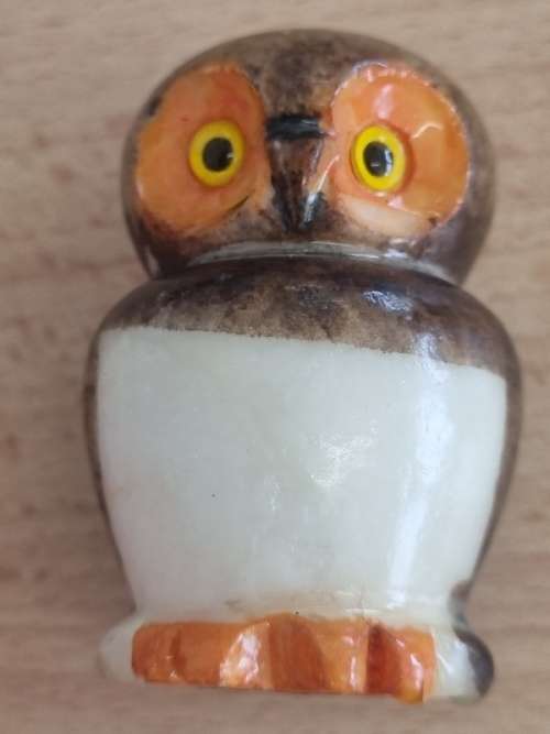 Genuine Alabaster Owl - Made in Italy