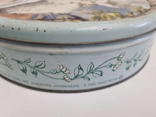 Vintage Three Rings Tin - Girl and Cat