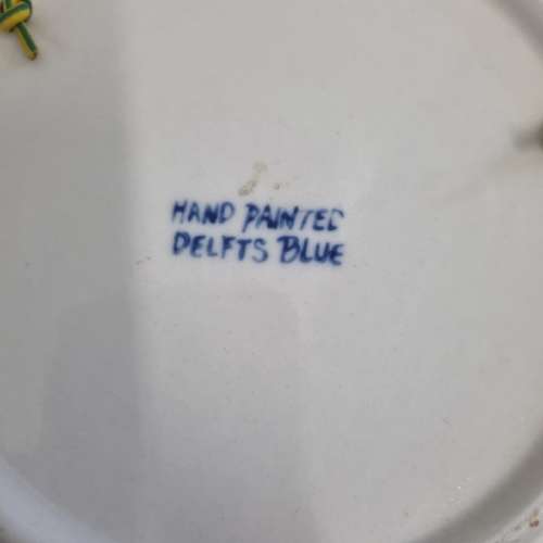 Hand Painted Delfts Blue Plate - Diameter - 20.4cm