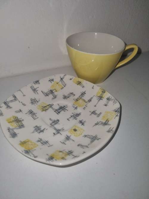 Small Cup and Saucer Duo - Midwinter England - Savanna by Jessie Tait