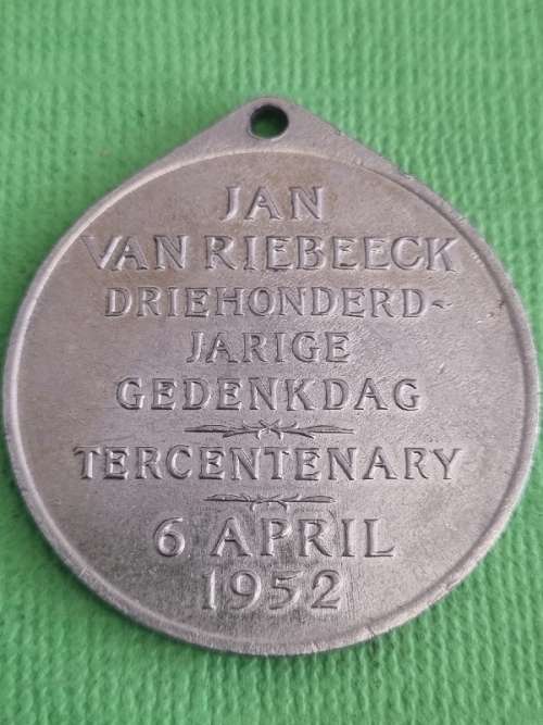 6 April 1952 Jan Van Riebeeck Tercentenary Medal - Driehonderdjarige Gedenkdag