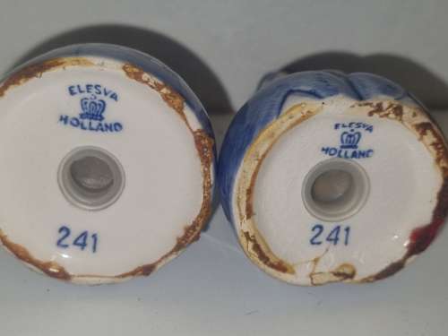 Small Delft Man and Woman Salt and Pepper pots - Elesva Holland