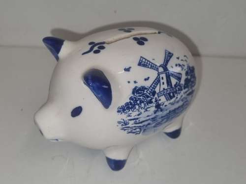Beautiful Delft Piggy Bank