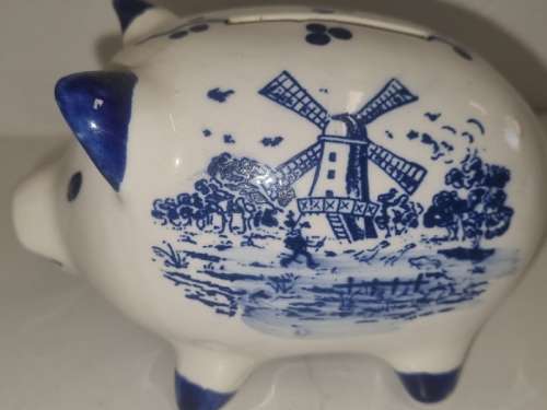 Beautiful Delft Piggy Bank