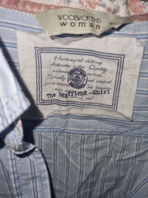 Woolworths Striped Longsleeve Shirt - The Boyfriend Shirt - Size 18