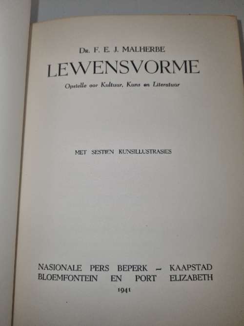 Lewensvorme - Dr. F.E.J. Malherbe - Kwarteeu-Serie