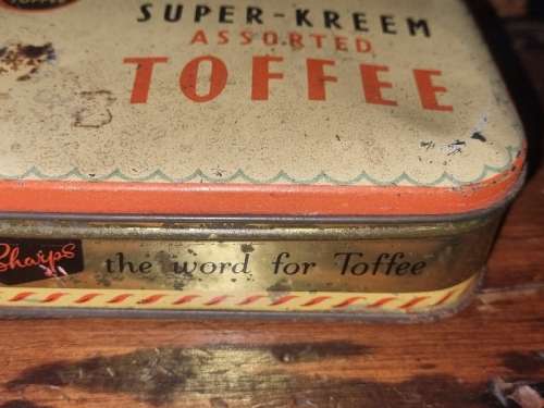 Vintage Edward Sharp Toffee Tin - 14.2cm x 10.5cm x 4.2cm