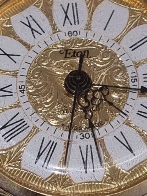 Vintage Eton Swiss Made Pocket Watch with Chain