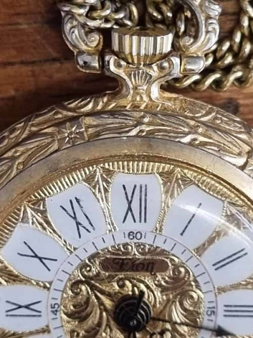 Vintage Eton Swiss Made Pocket Watch with Chain