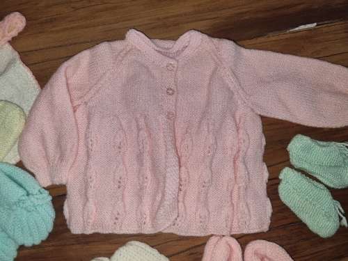 Vintage Baby Lot - Incl. Knitted Jersey, 6 Booties, etc.
