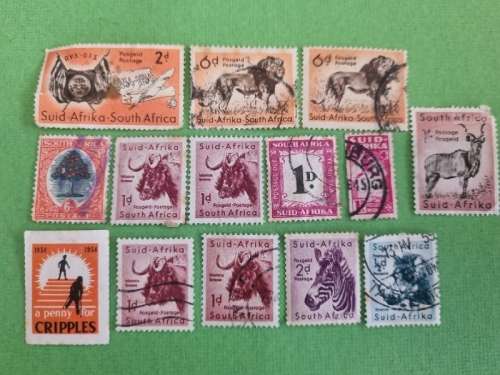 14 x Old SA stamps