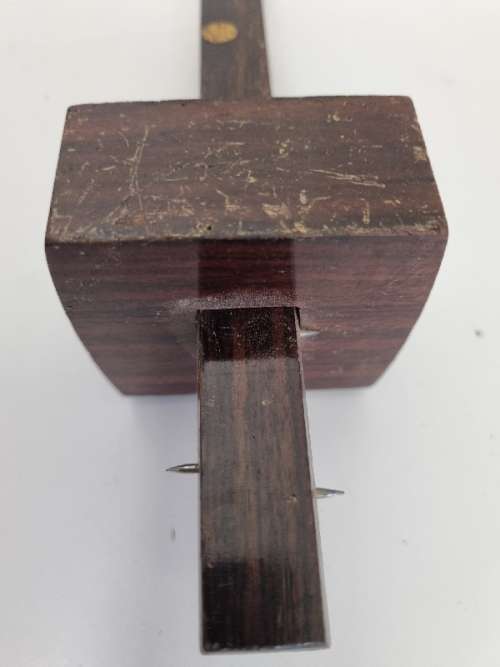 Vintage Marking Gauge - Wood with brass inlays