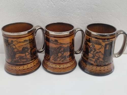 3 x Macmillan & Co Mugs / Tankards / Stein - Made in England - Ridgways England
