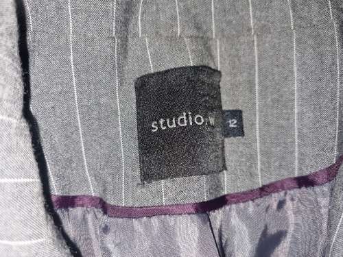 Beautiful Grey striped Studio W Jacket - Size 12