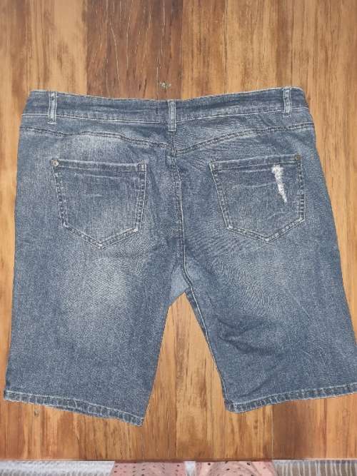 Woolworths Re-Denim Distressed Look Denim Shorts - Size 14