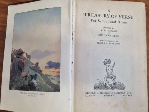 A Treasury of Verse For School and Home - Vintage Book - Rhe Romance Of Knowledge