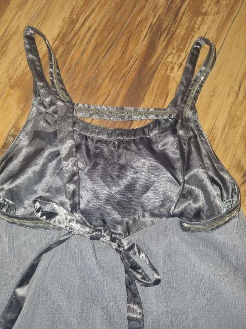 Beautiful Seventy Three Grey Top with back detail - Size M