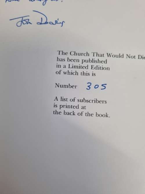 The Church That would not Die - John Dearing - Signed Limited Edition