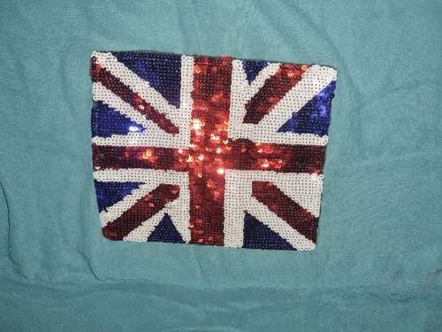 Top with sequins Union Jack detail - Size M
