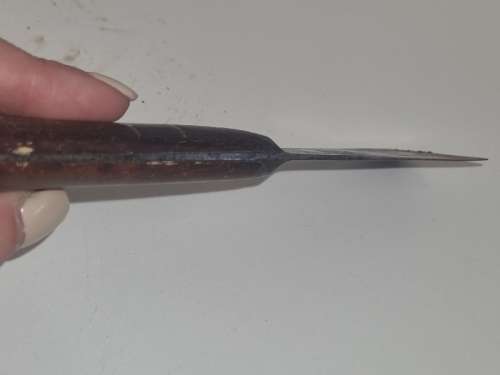 Vintage Tool with wooden handle and brass inlays - Sheffield England